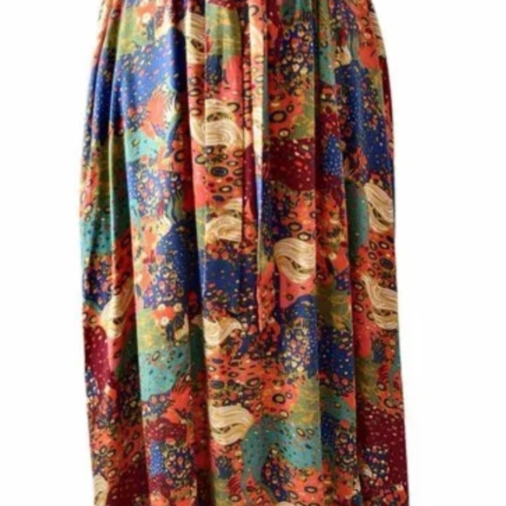 Anthropologie Colorful Abstract Maxi Skirt